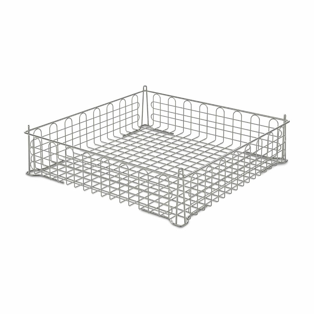 Korg av plastat rostfritt stål Metos 500 x 500 x 75 mm