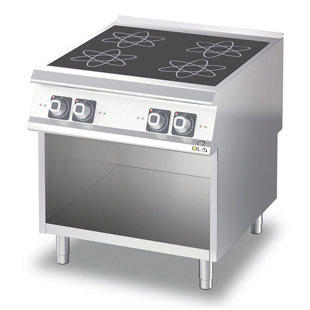 Induction range Metos Diamante D94/10GCII with open cupboard